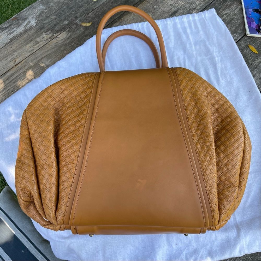 Zac Posen Tan Quilted Beatrice Bag - Picture 7 of 9